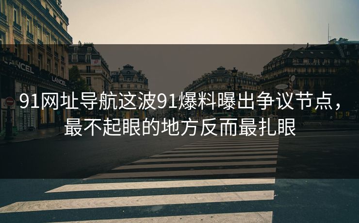 91网址导航这波91爆料曝出争议节点，最不起眼的地方反而最扎眼